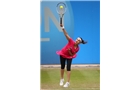 BIRMINGHAM, ENGLAND - JUNE 14:  Sania Mirza of India serves during her doubles semi-final match against Raquel Kops-Jones of the USA and Abigail Spears of the USA during day six of the Aegon Classic at Edgbaston Priory Club on June 14, 2014 in Birmingham, England.  (Photo by Jordan Mansfield/Getty Images for Aegon)